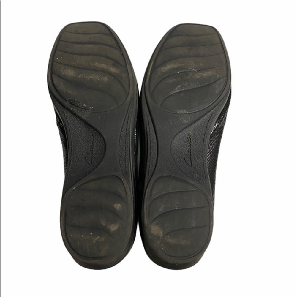 CLARKS | loafers black leather cushion 9.5 - Picture 6 of 7